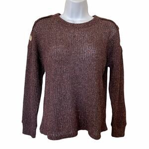 L.I.F.E. Lightweight Long Sleeve Pullover Knit Sweater Size Small